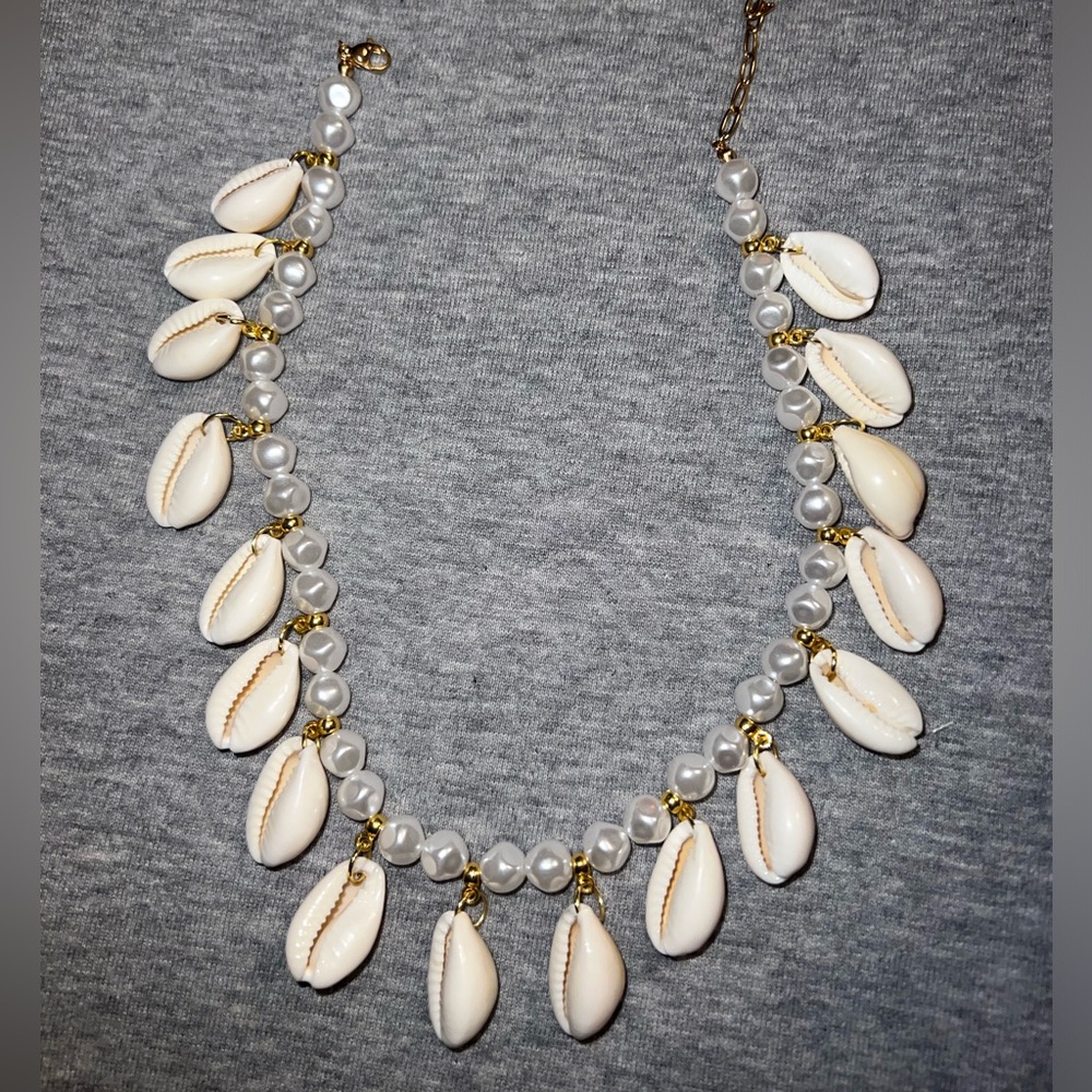 Gold & Pearl Shell Necklace